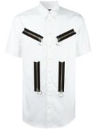 Dsquared2 Zip Applique Shirt, Men's, Size: 52, White, Cotton