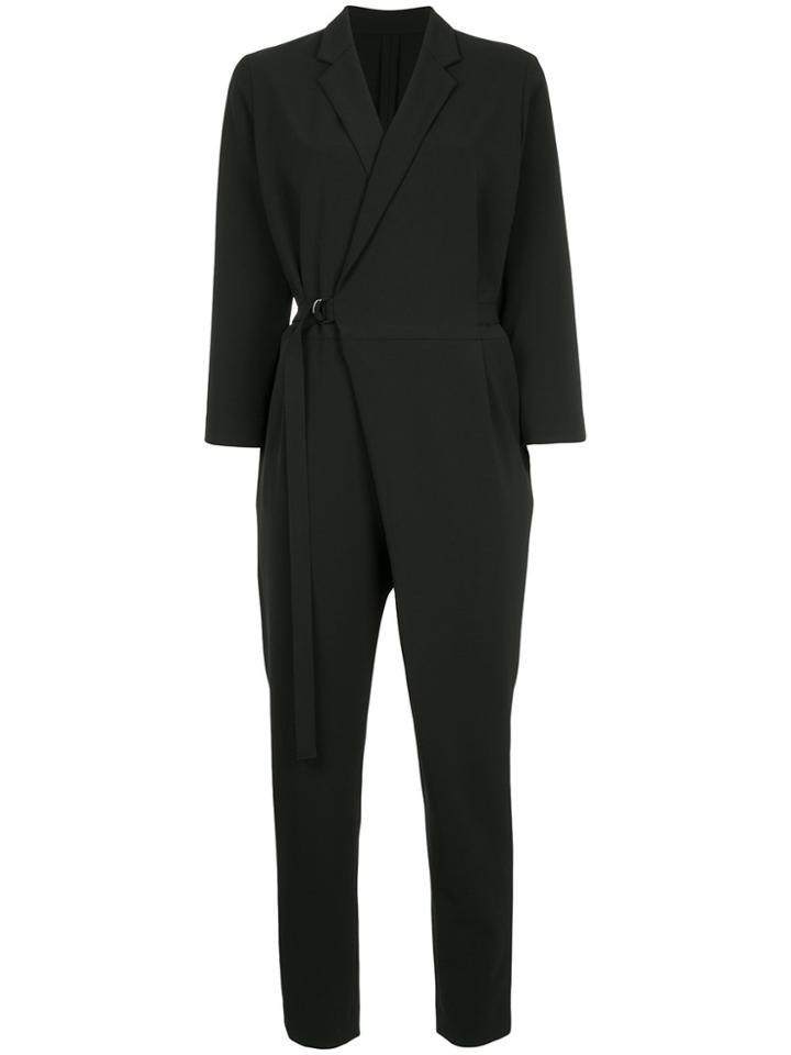 En Route Wrap Front Jumpsuit - Black