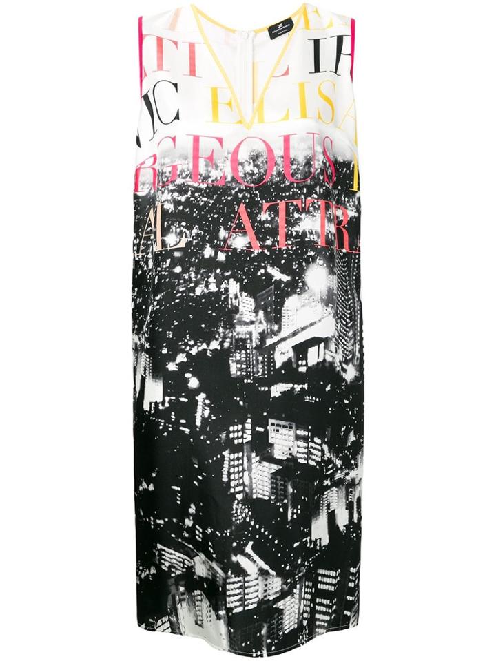 Elisabetta Franchi Photographic Print Dress - White