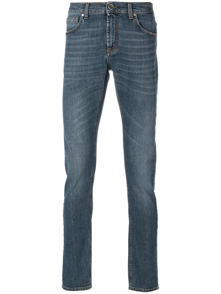 Dirk Bikkembergs Mid Rise Jeans - Blue