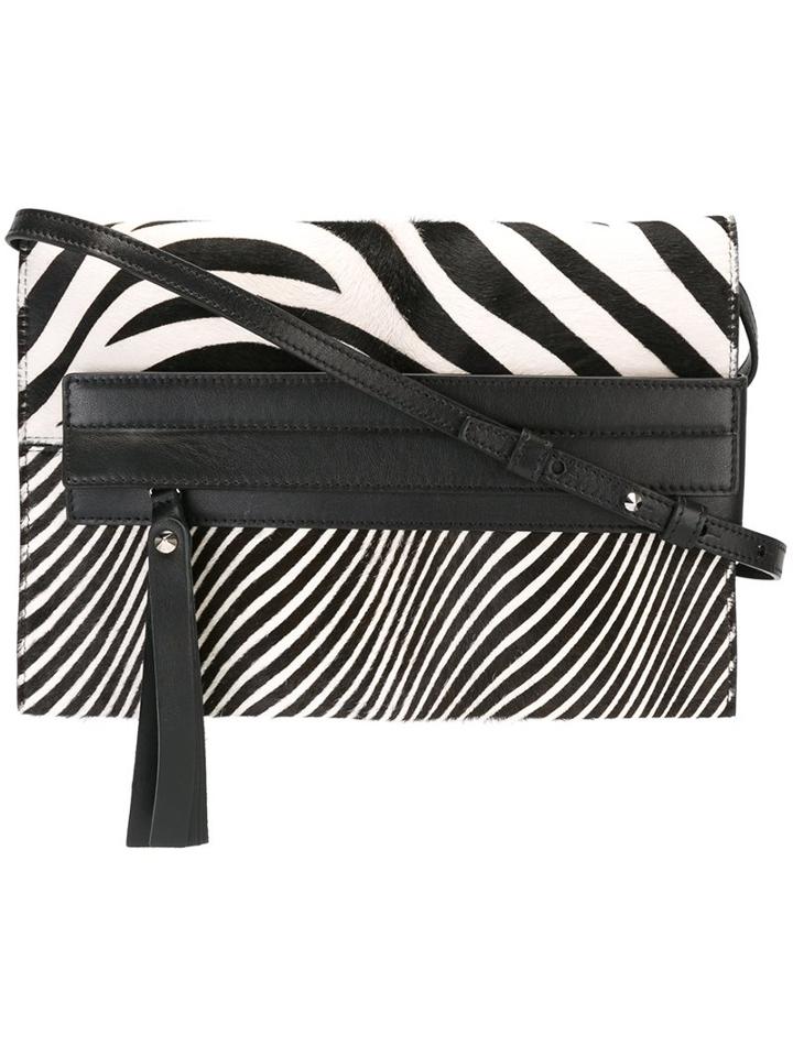 Elena Ghisellini Zebra Print Shoulder Bag