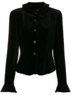 Kenzo Pre-owned Flared Cuffs Velvety Jacket - Black