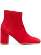 P.a.r.o.s.h. Chunky Heel Ankle Boots - Red