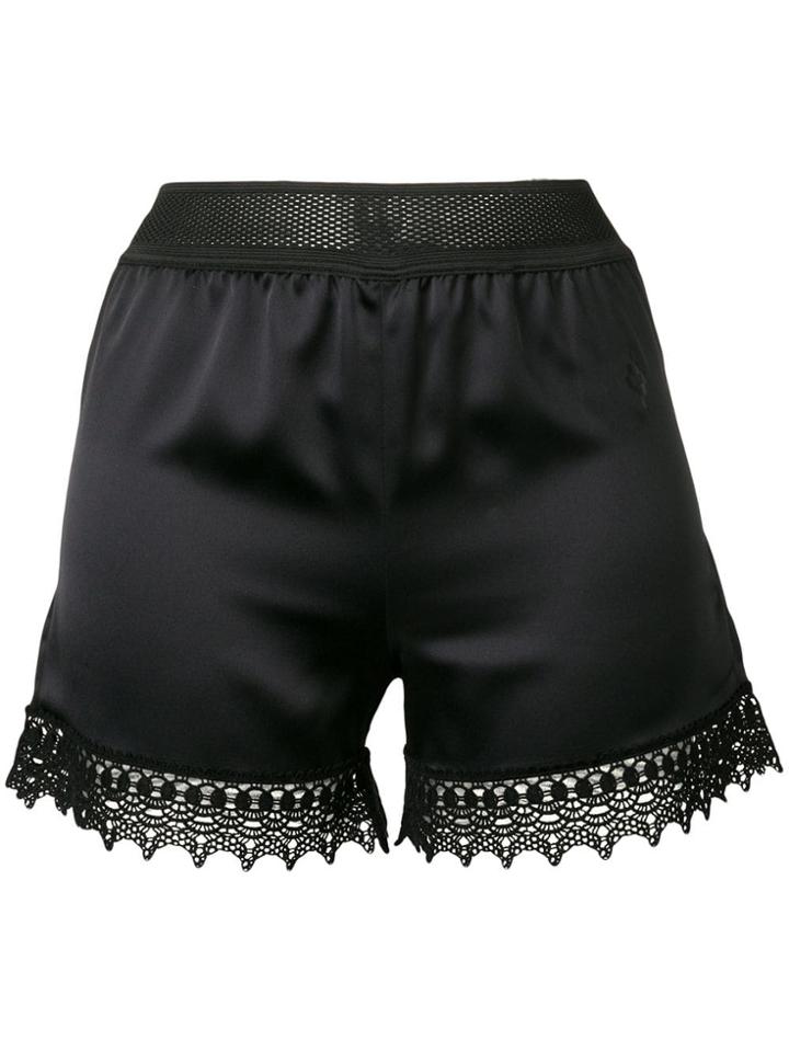 Marcelo Burlon County Of Milan Crochet Trim Shorts - Black