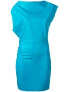 Versace Asymmetric Mini Dress - Blue
