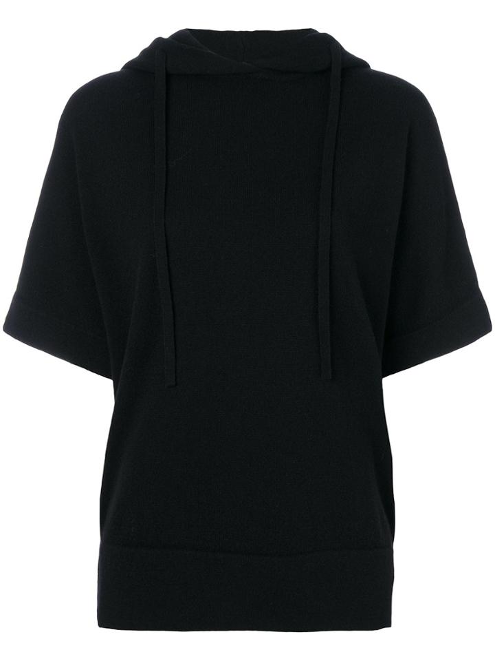 Cruciani Short Sleeve Hoodie - Black