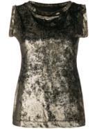 Antonio Marras - Round Neck Sleeveless Blouse - Women - Polyester/spandex/elastane - 44, Grey, Polyester/spandex/elastane