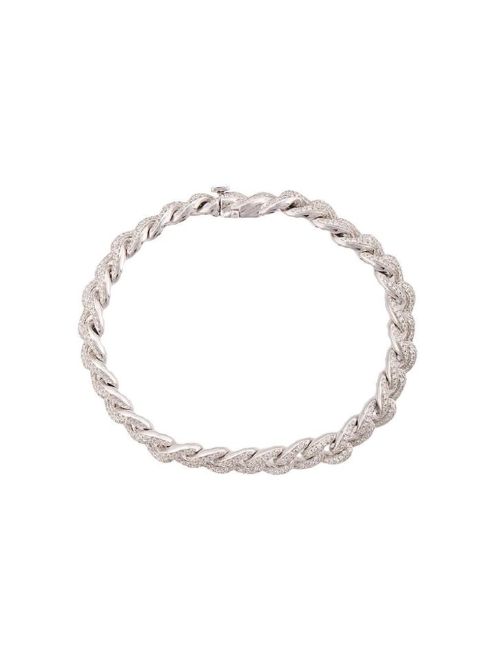 Sydney Evan Pavé Link Bracelet - Metallic