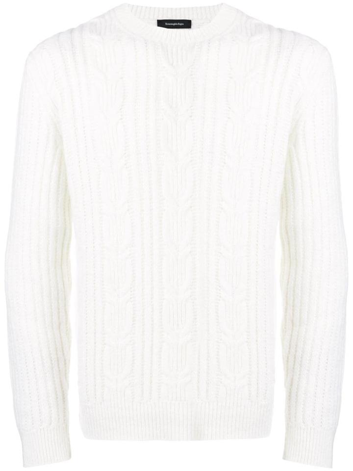 Ermenegildo Zegna Textured Knit Jumper - White