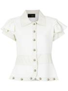 Andrea Bogosian Leather Panels Shirt - White