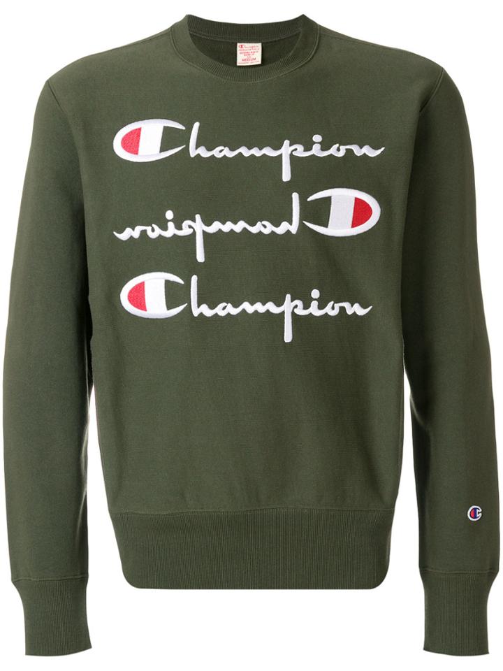 Champion Logo Printed Sweatshirt - Green