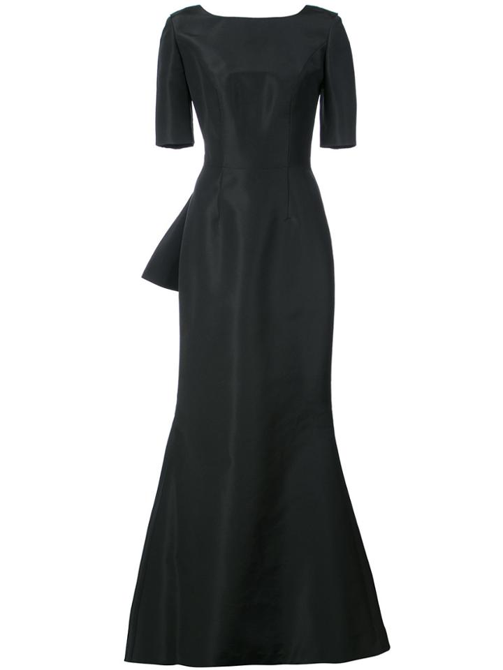 Carolina Herrera Draped V-back Gown - Black