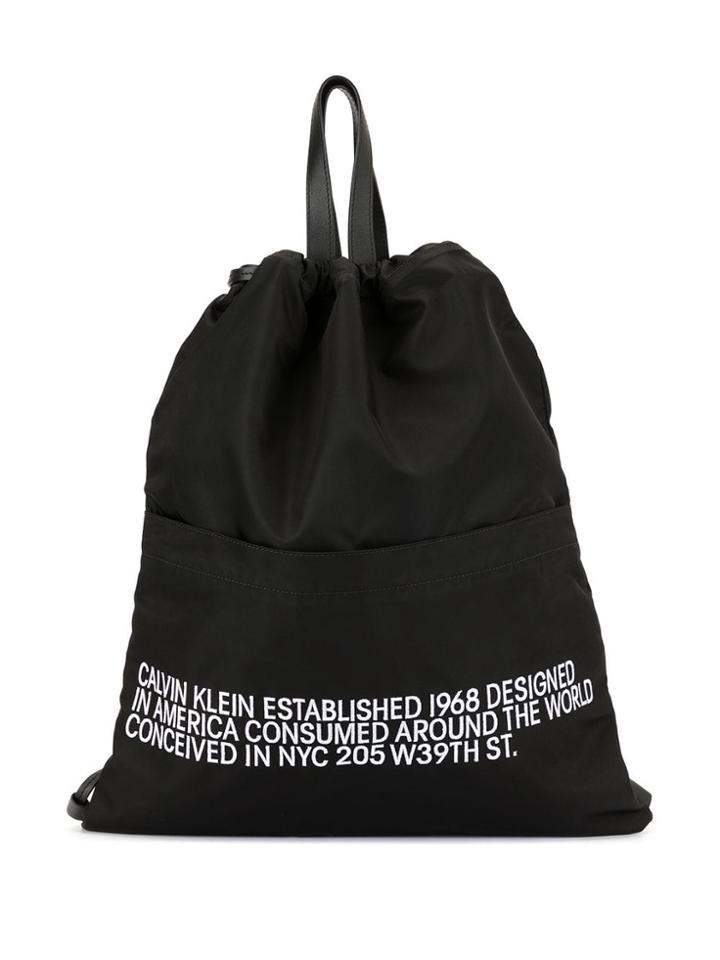 Calvin Klein Drawstring Backpack - Black