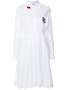 P.a.r.o.s.h. Scalloped Patch-appliqué Shirt Dress - White