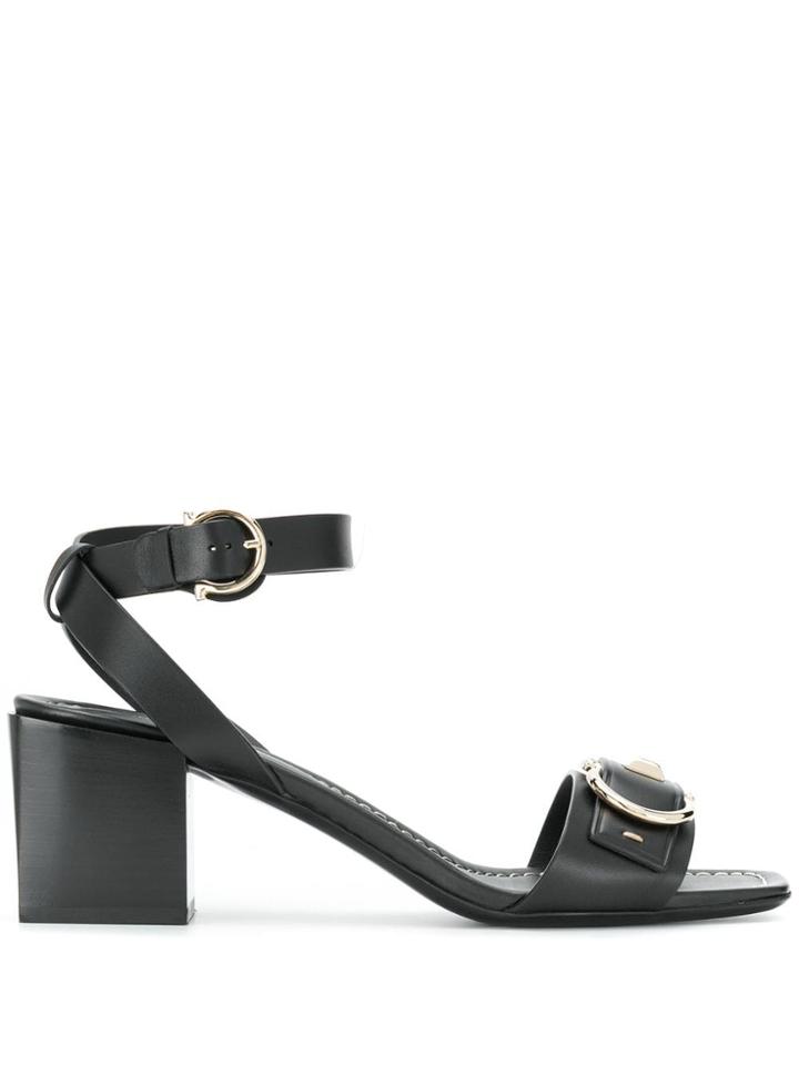 Salvatore Ferragamo Block Heel Sandals - Black