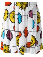 Moschino Floral Print Skirt, Women's, Size: 40, White, Rayon