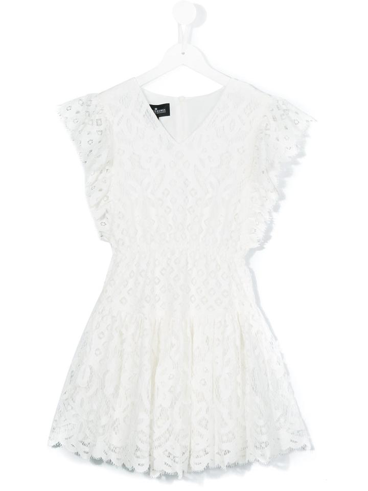 Little Remix Lace Flared Dress, Girl's, Size: 12 Yrs, White