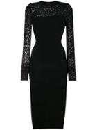 Versace Crochet Knit Dress - Black