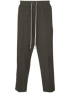 Rick Owens Cropped Drawstring Trousers - Green