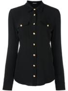Balmain Classic Poplin Shirt, Women's, Size: 34, Black, Silk
