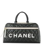 Chanel Vintage Cc Logos Boston Hand Bag - Black