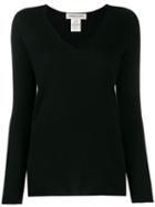 Lamberto Losani Cashmere V-neck Jumper - Black