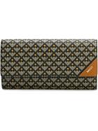 Bally Geometric Pattern Flap Wallet