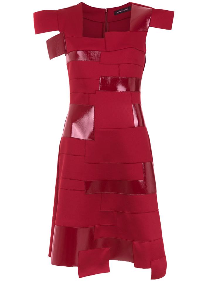 Gloria Coelho Panelled Arte Dress - Red