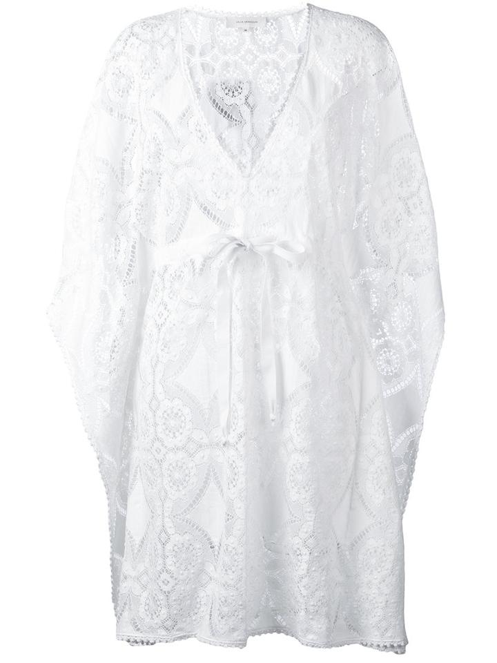 Celia Dragouni - Crochet Beach Kaftan - Women - Cotton - M, White, Cotton