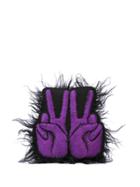 Walter Van Beirendonck W-peace Fur Badge - Purple