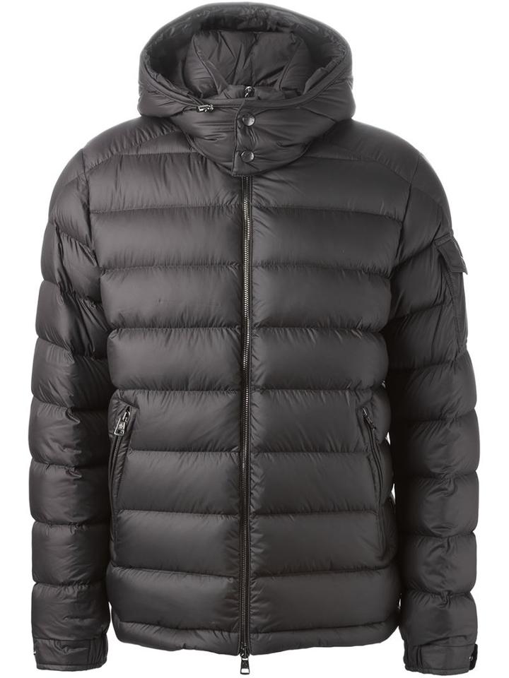 Moncler Hooded Padded Jacket, Men's, Size: 1, Grey, Feather Down/polyester