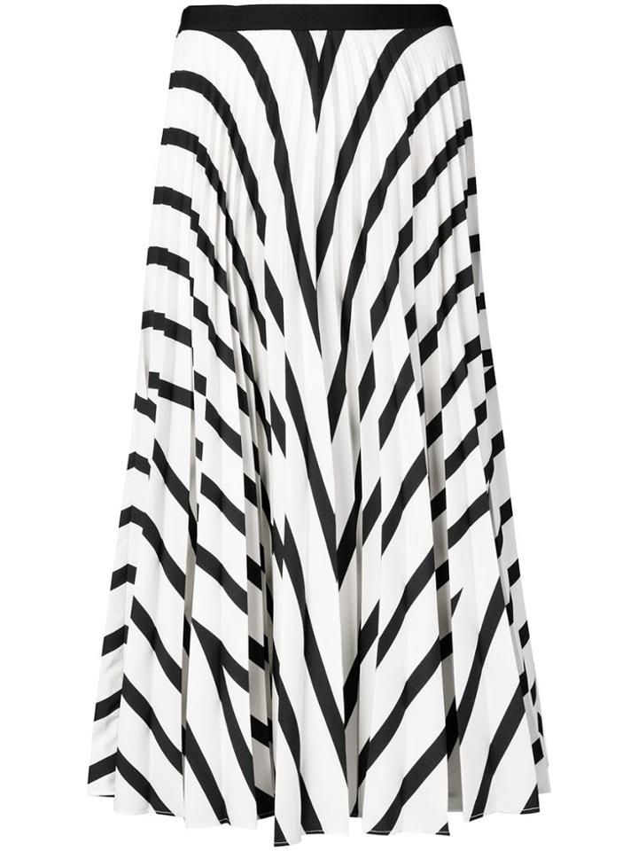 Vanessa Bruno Striped Pleated Skirt - Neutrals