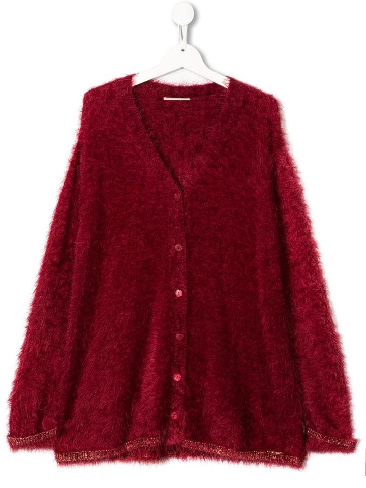 Twin-set V-neck Cardigan - Pink