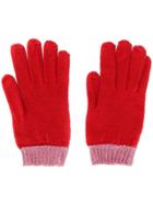 Missoni Two-tone Gloves - Red