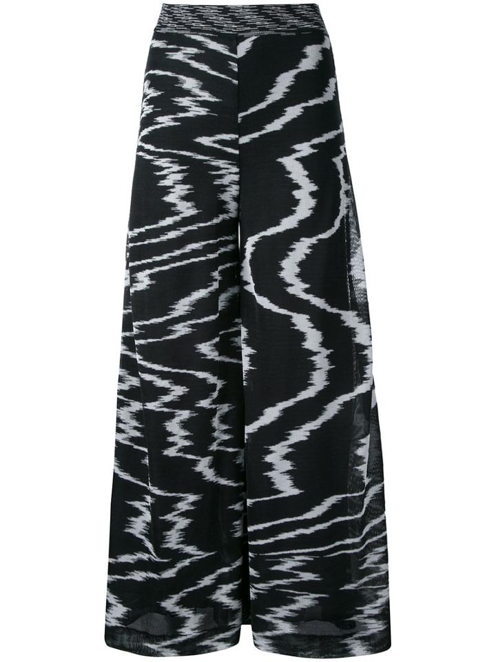 Missoni Cropped Palazzo Pants, Women's, Size: 38, Black, Cotton