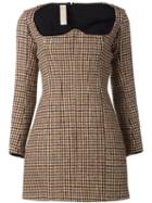 Y / Project Tweed Bustier Dress, Women's, Size: 38, Brown, Acetate/viscose/wool