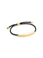 Monica Vinader Gp Linear Large Bracelet - Black