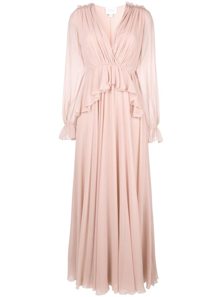 Giambattista Valli Long-sleeve Flared Dress - Pink & Purple