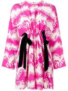 Valentino Logo Print Mini Dress - Pink & Purple