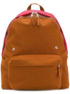 Raf Simons Two-tone Zipped Backpack - Brown