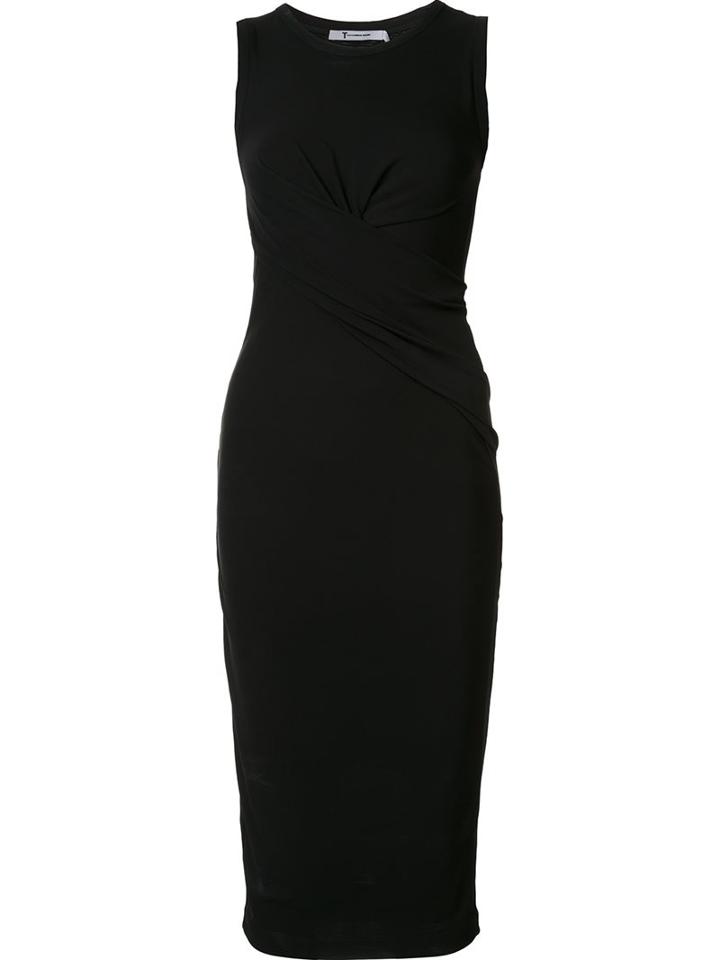 T By Alexander Wang Twist Detail Dress, Women's, Size: Xs, Black, Rayon