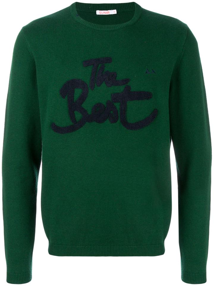 Sun 68 The Best Embroidered Sweatshirt - Green