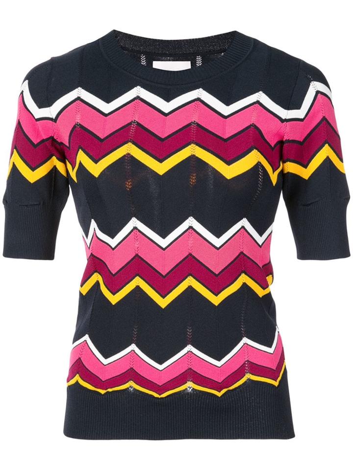 Cinq A Sept Zariah Zig-zag Sweater - Black