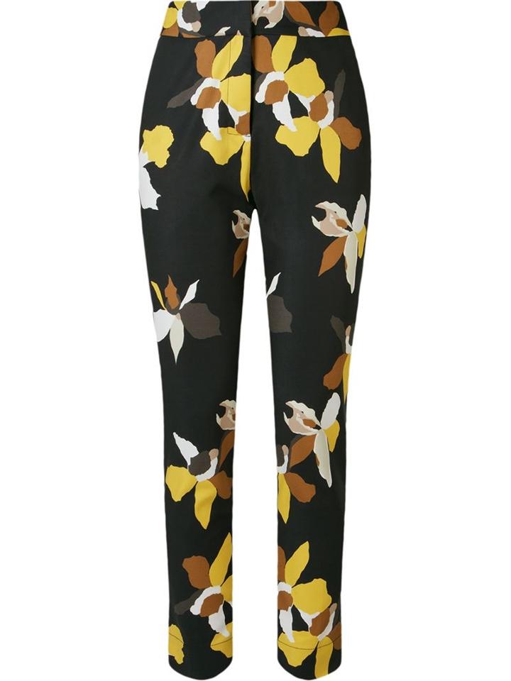 Andrea Marques Floral Printed Straight Trousers