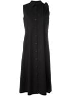 Mm6 Maison Margiela Sleeveless Shirt Dress, Women's, Size: 42, Black, Cotton