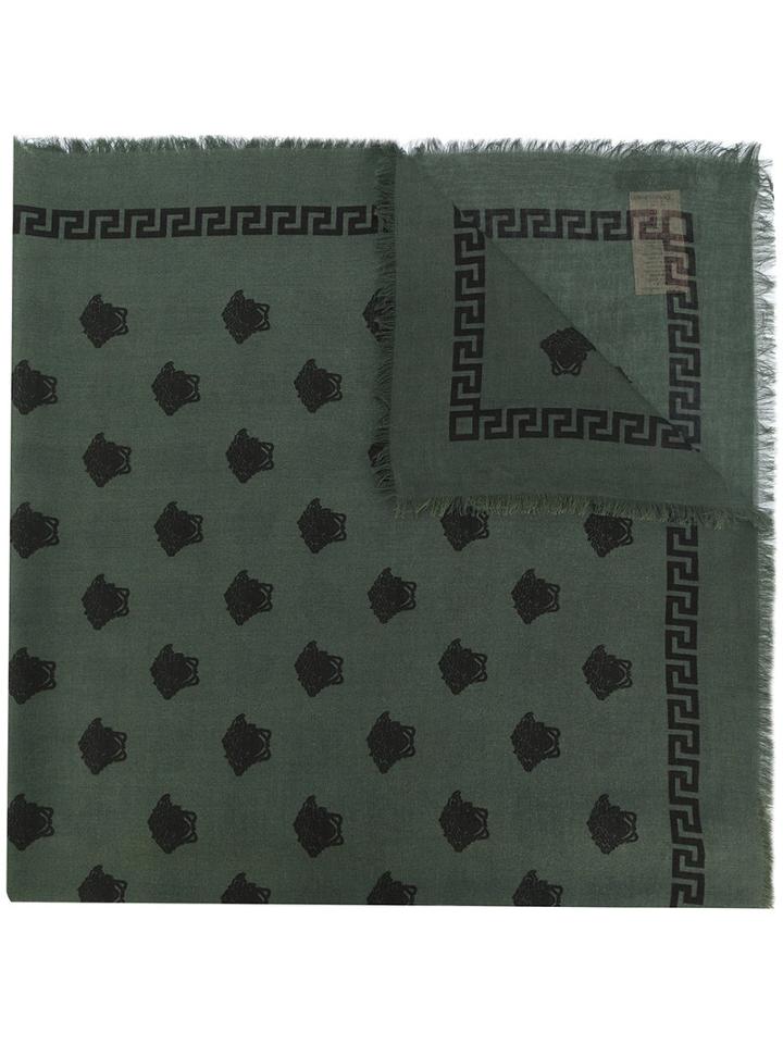 Versace - Medusa Printed Scarf - Women - Silk/modal - One Size, Green, Silk/modal