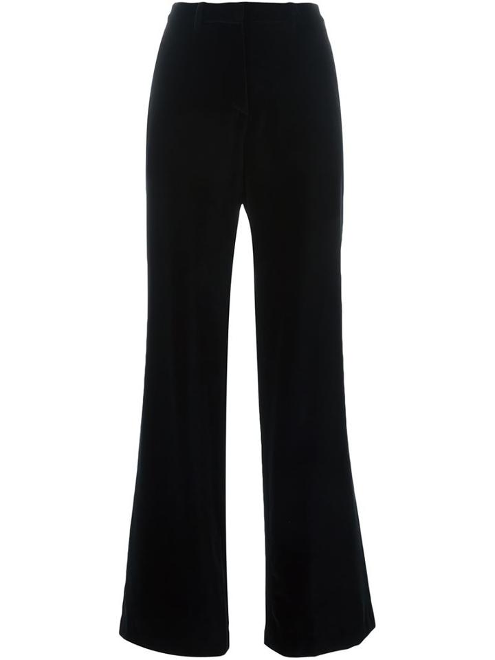 Ports 1961 Flared Velvet Trousers, Women's, Size: 44, Black, Cotton/viscose/cupro/silk