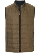 Corneliani Quilted Reversible Gilet - Brown
