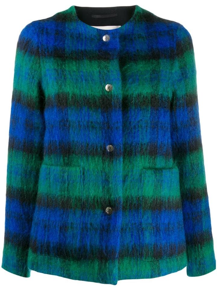 Mackintosh Bettyhill Black Watch Wool & Mohair Collarless Jacket