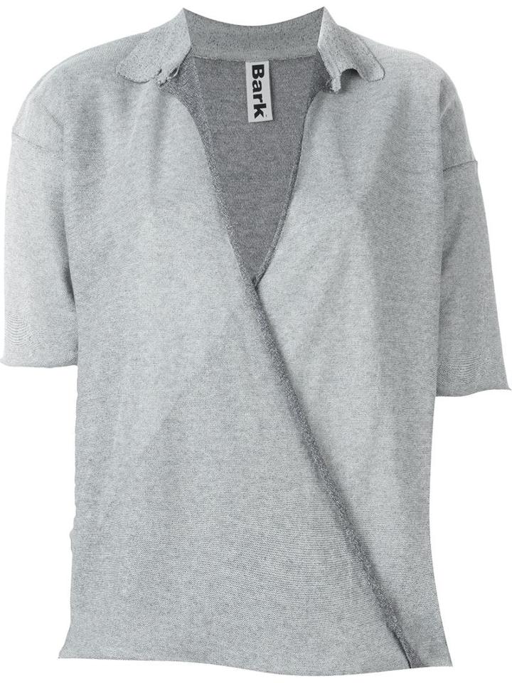 Bark Crossover Front Loose Blouse